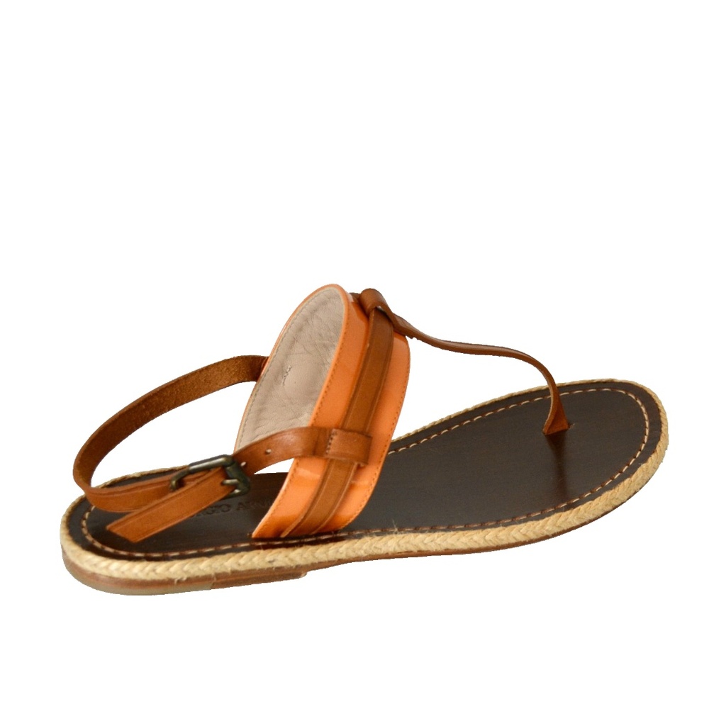 NIB GIORGIO ARMANI PATENT LEATHER THONG SANDALS
